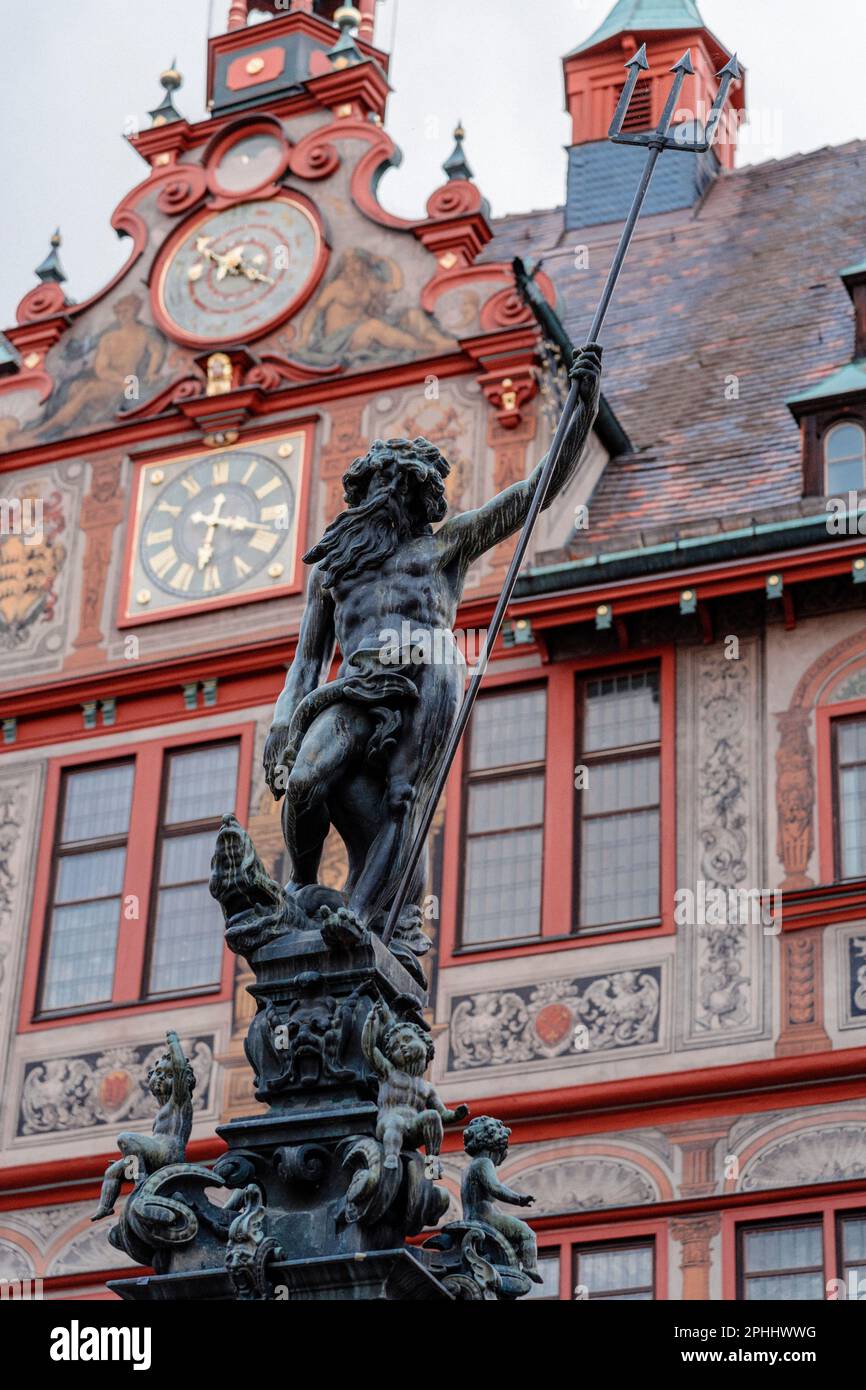 Tübingen Rathaus (hôtel de ville historique) Banque D'Images