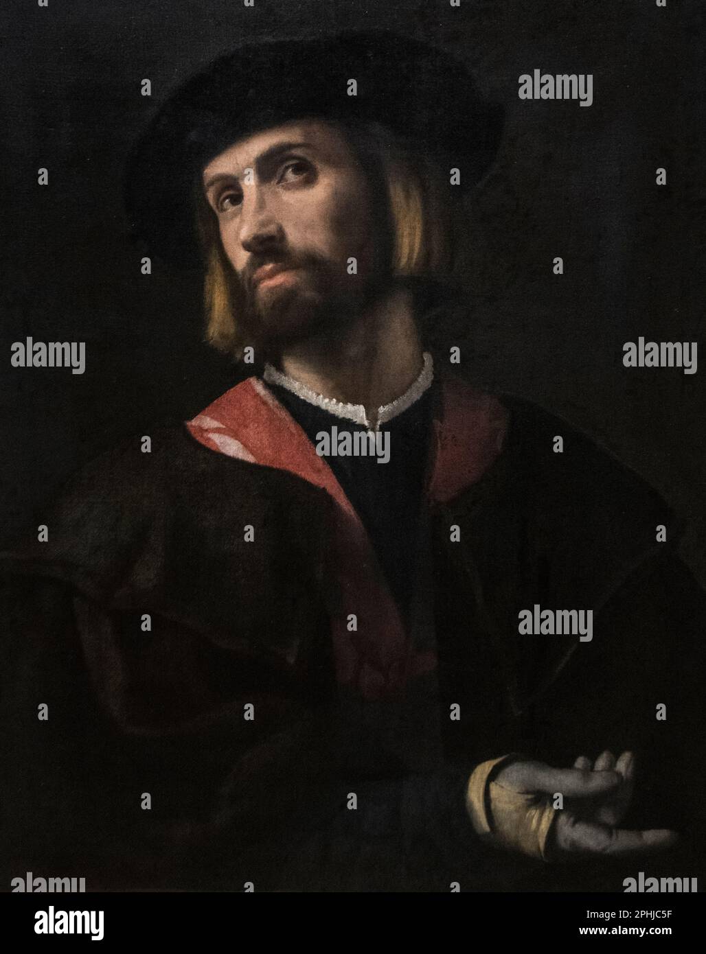 Moretto da Brescia: 'Portrait d'un homme' (1520-1521) Banque D'Images