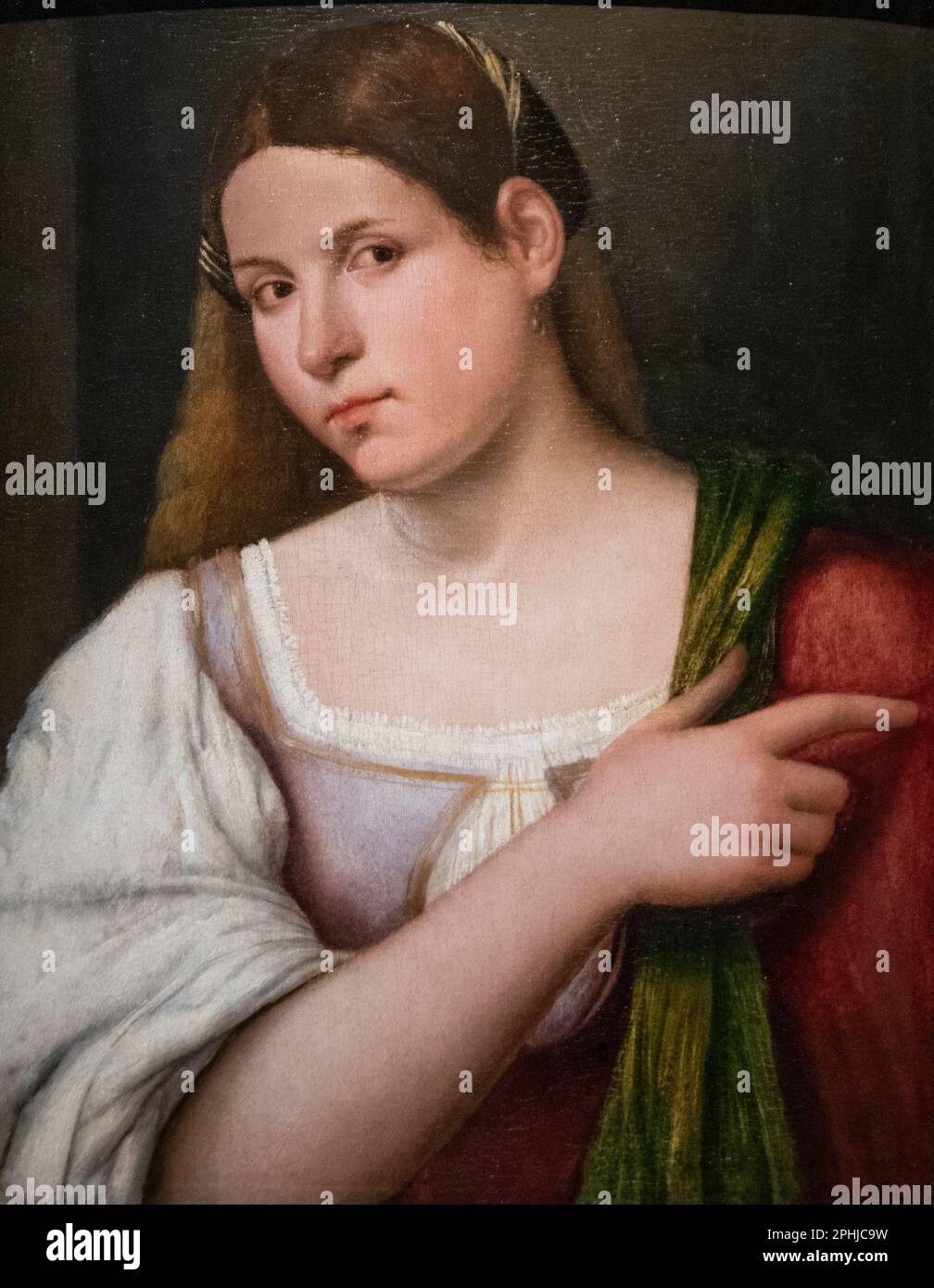 Sebastiano dal Piombo: 'Portrait d'une fille' (1518) Banque D'Images