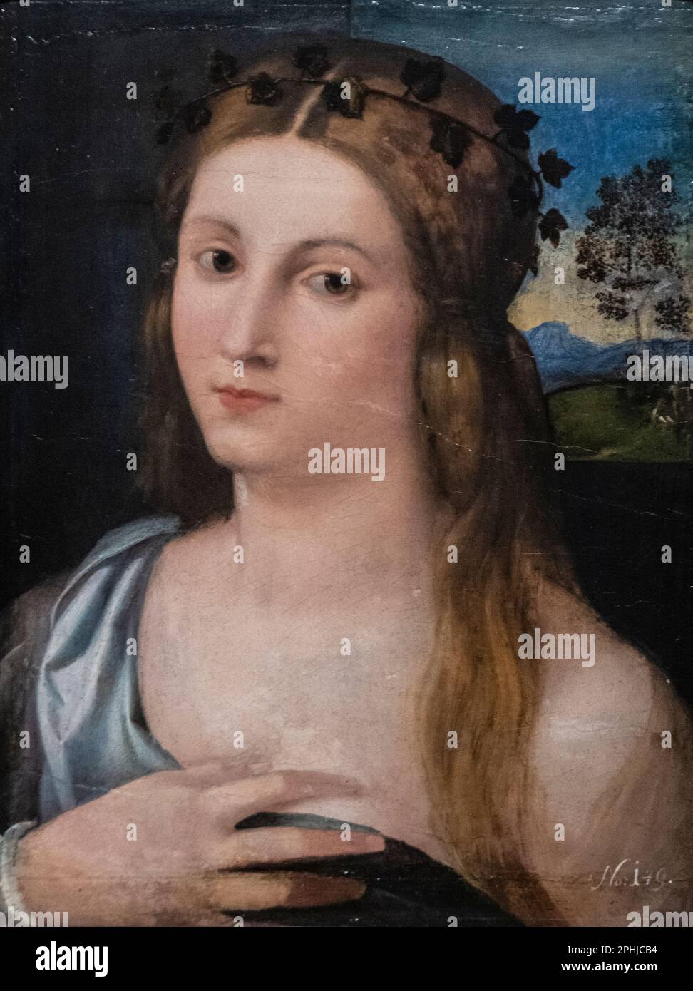 Palma Vecchio: 'Portrait d'une fille' (ca 1510) Banque D'Images