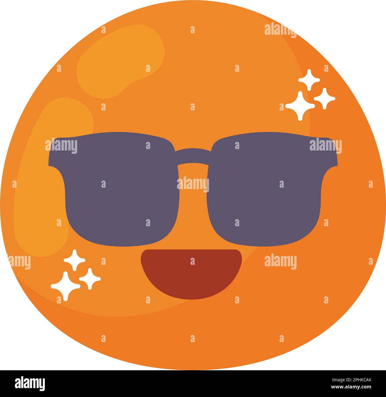 emoji avec lunettes de soleil kawaii Image Vectorielle Stock - Alamy