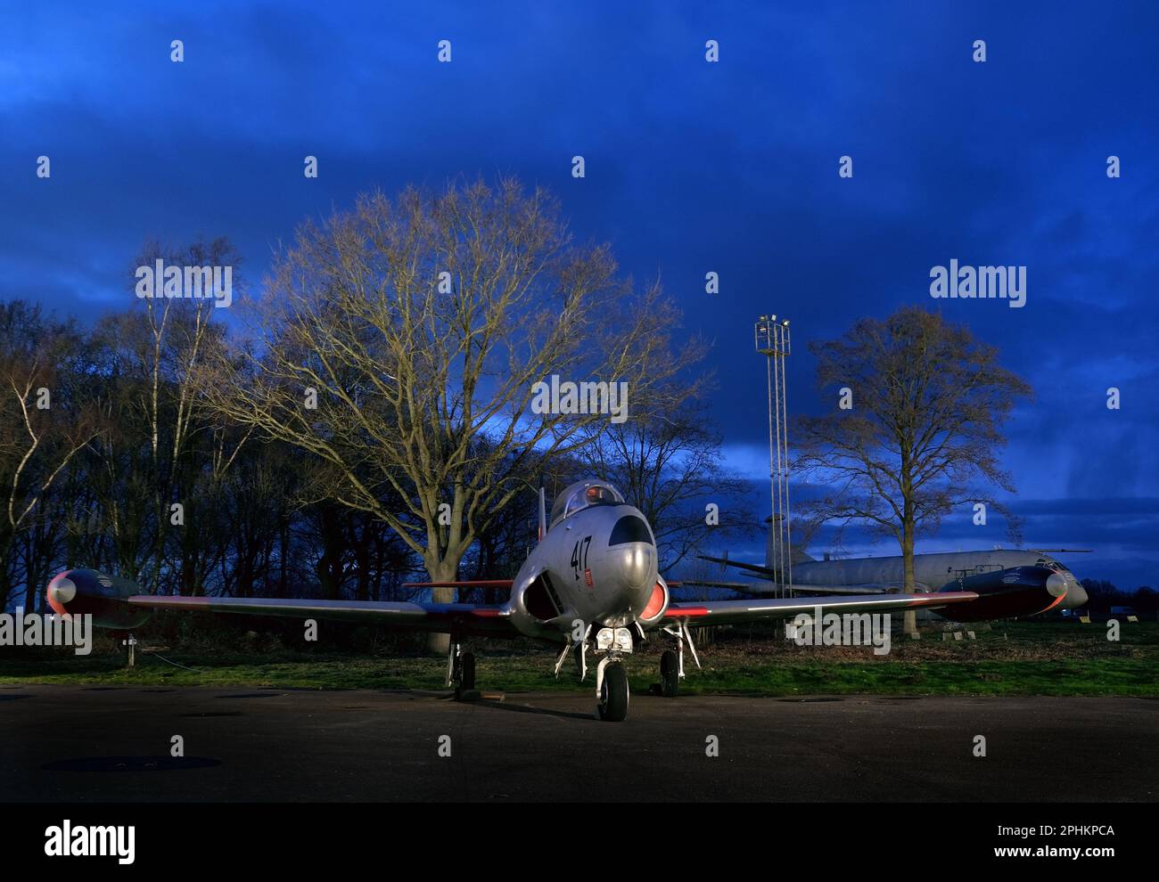 Le Lockheed T-33 Shooting Star est un entraîneur américain de jet sous-sonique. Banque D'Images