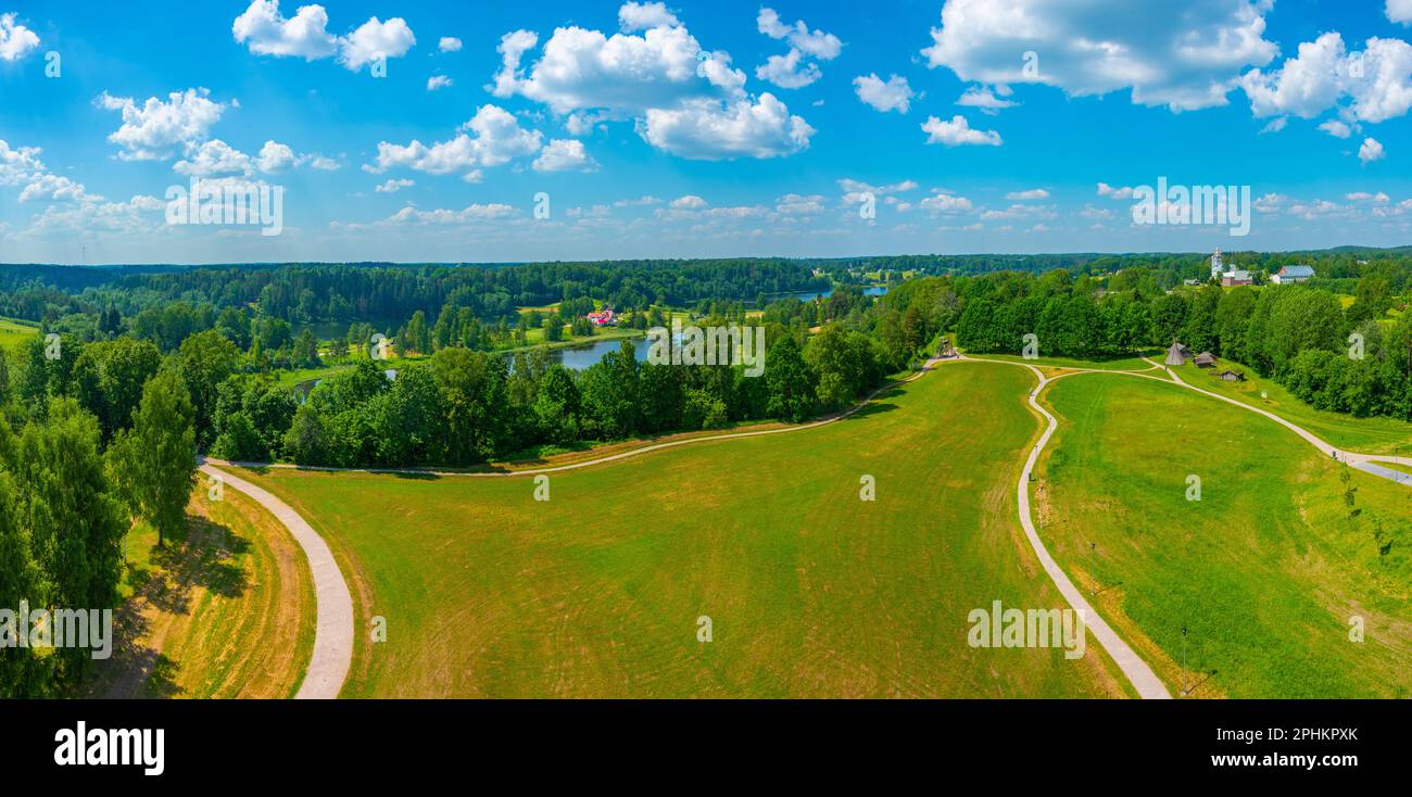 Paysage naturel entourant la Tour Rouge en Estonie. Banque D'Images