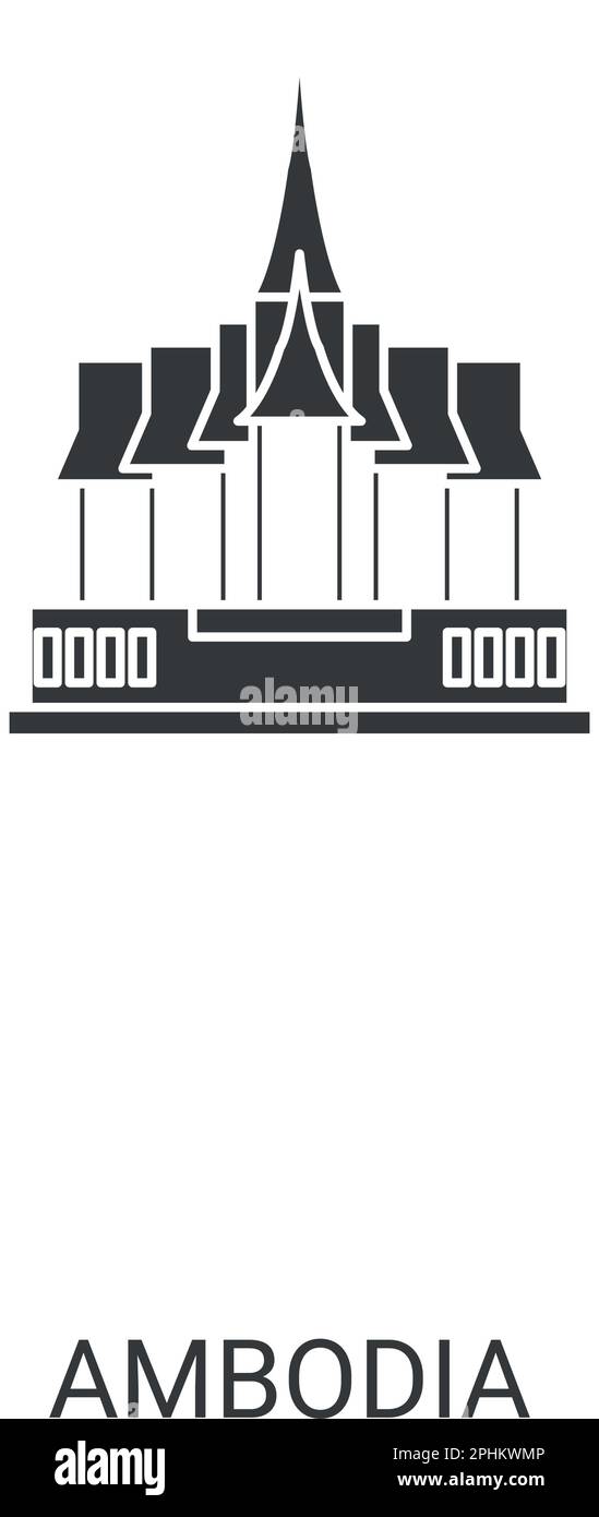 Illustration vectorielle de voyage au Cambodge Illustration de Vecteur