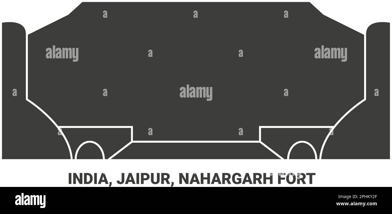 Inde, Jaipur, Nahargarh fort Voyage illustration du vecteur de repère Illustration de Vecteur