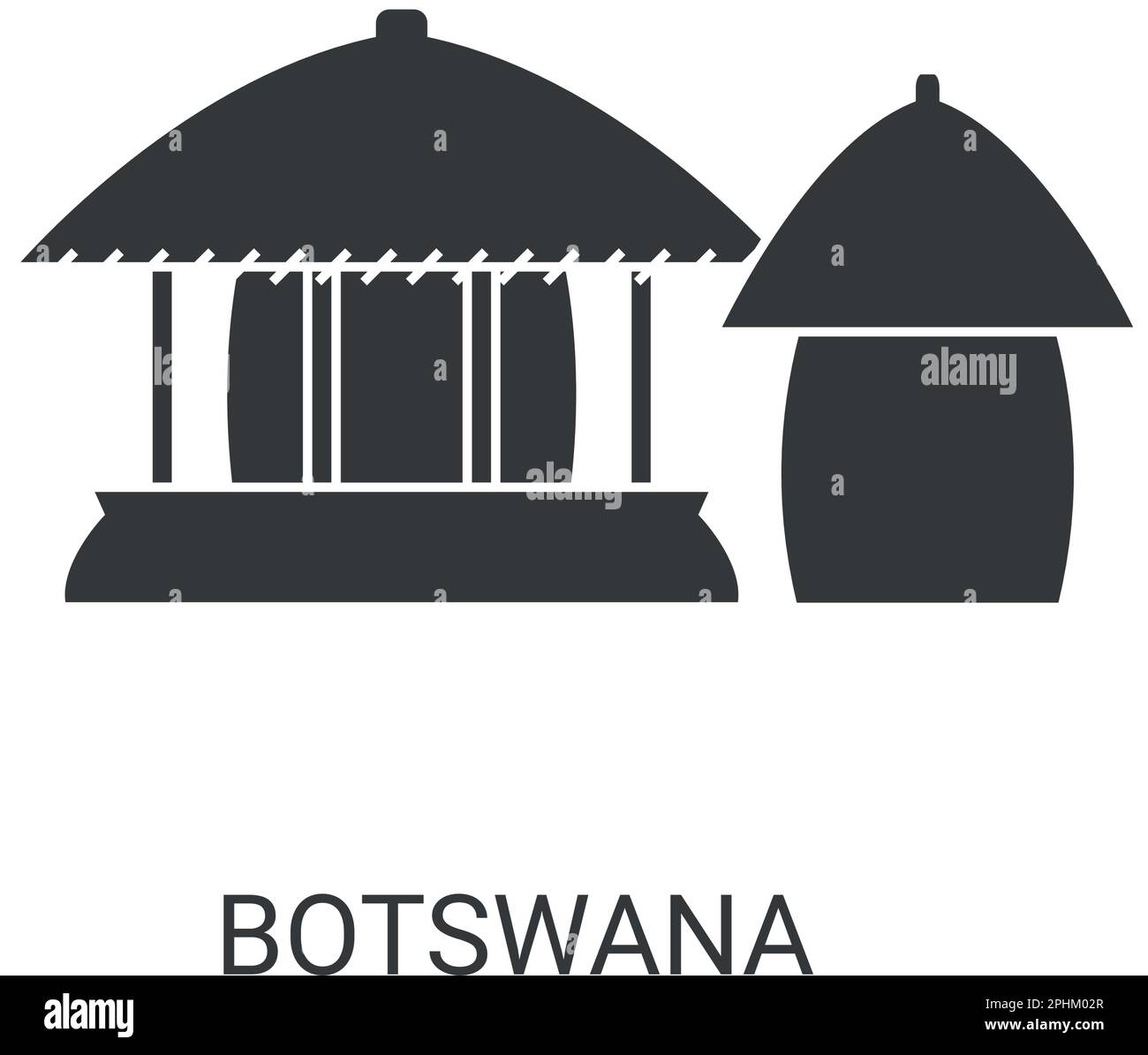 Illustration du vecteur du voyage au Botswana Illustration de Vecteur