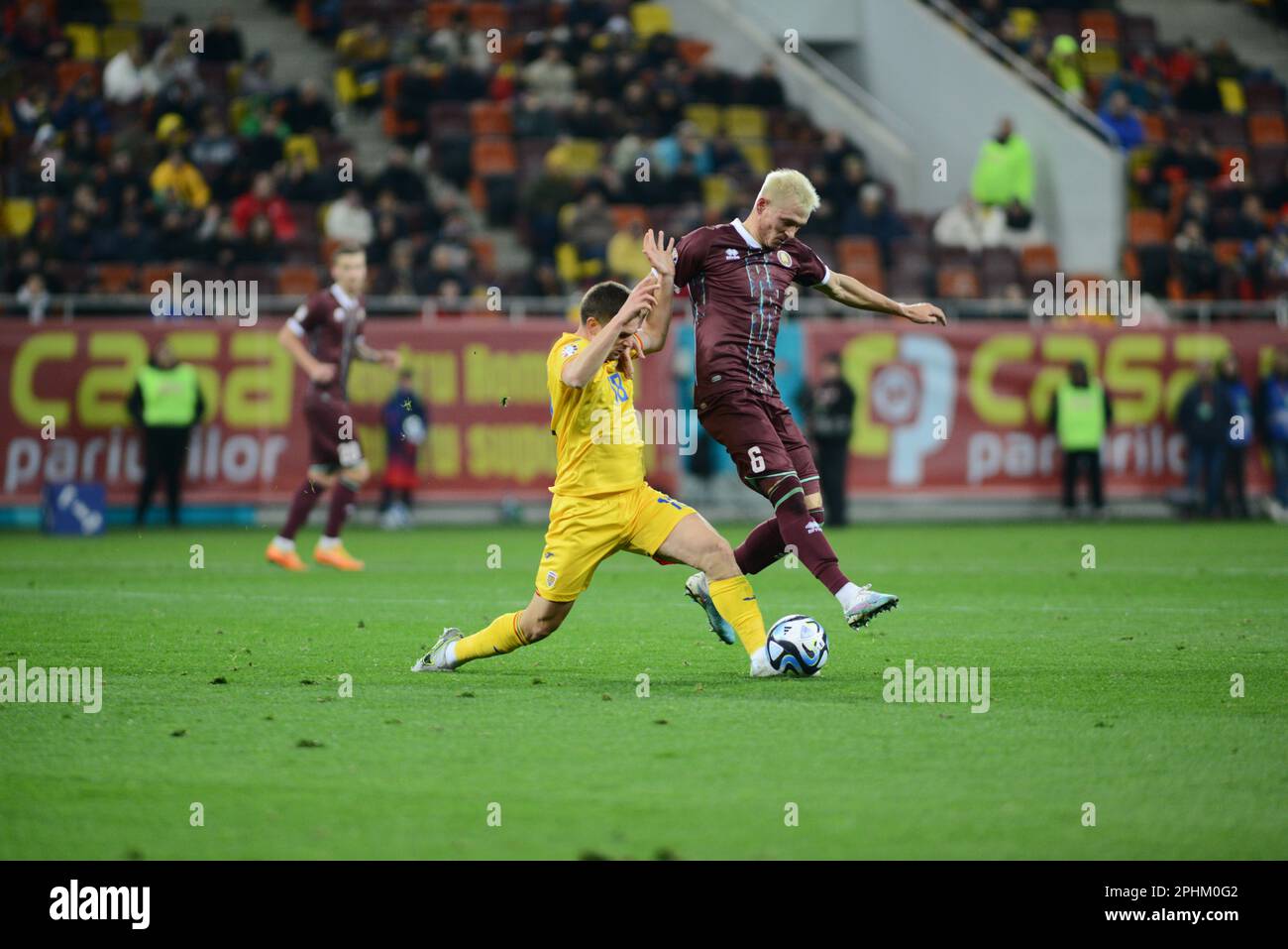 Razvan Marin #18 pendant le jeu de qualification Euro 2024 Roumanie vs Belarus joué sur 28.03.2022, Bucarest , Cristi Stavri Banque D'Images