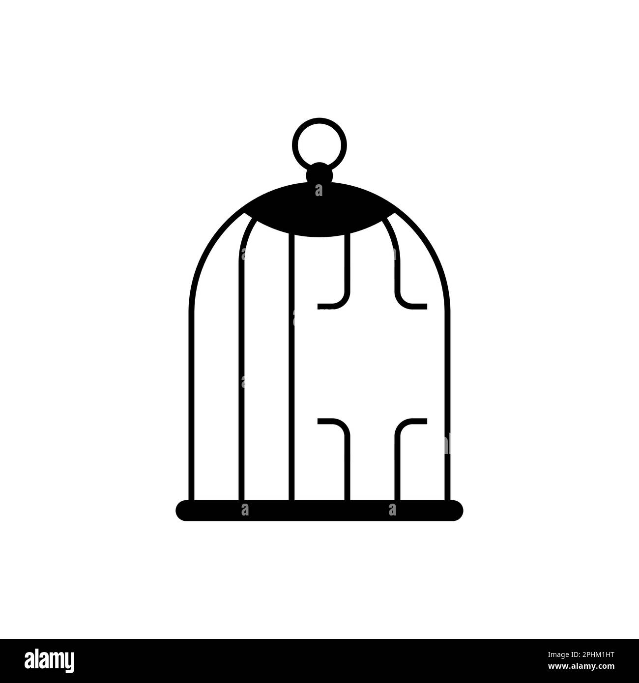 Cage cassée avec barres pliées. concept de liberté Illustration de Vecteur