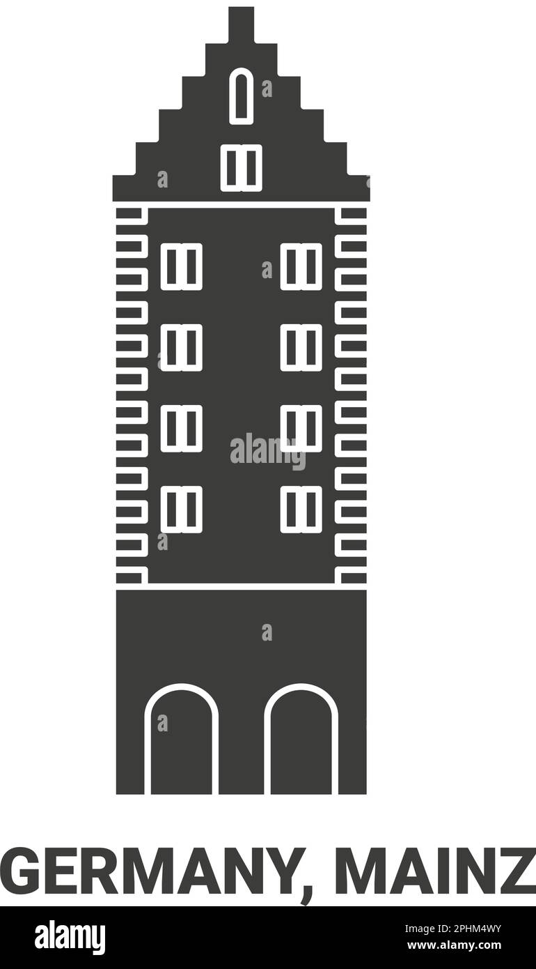 Allemagne, illustration vectorielle du voyage Mainz Illustration de Vecteur