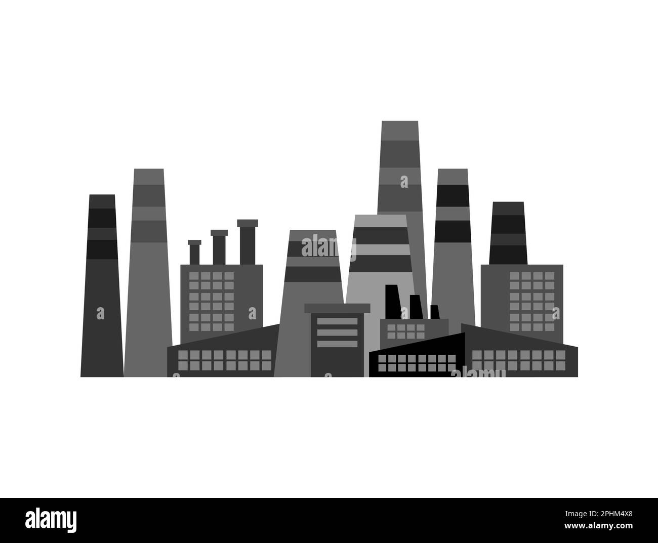 usine noire sale. Panneau Ironworks isolé. Illustration vectorielle Illustration de Vecteur
