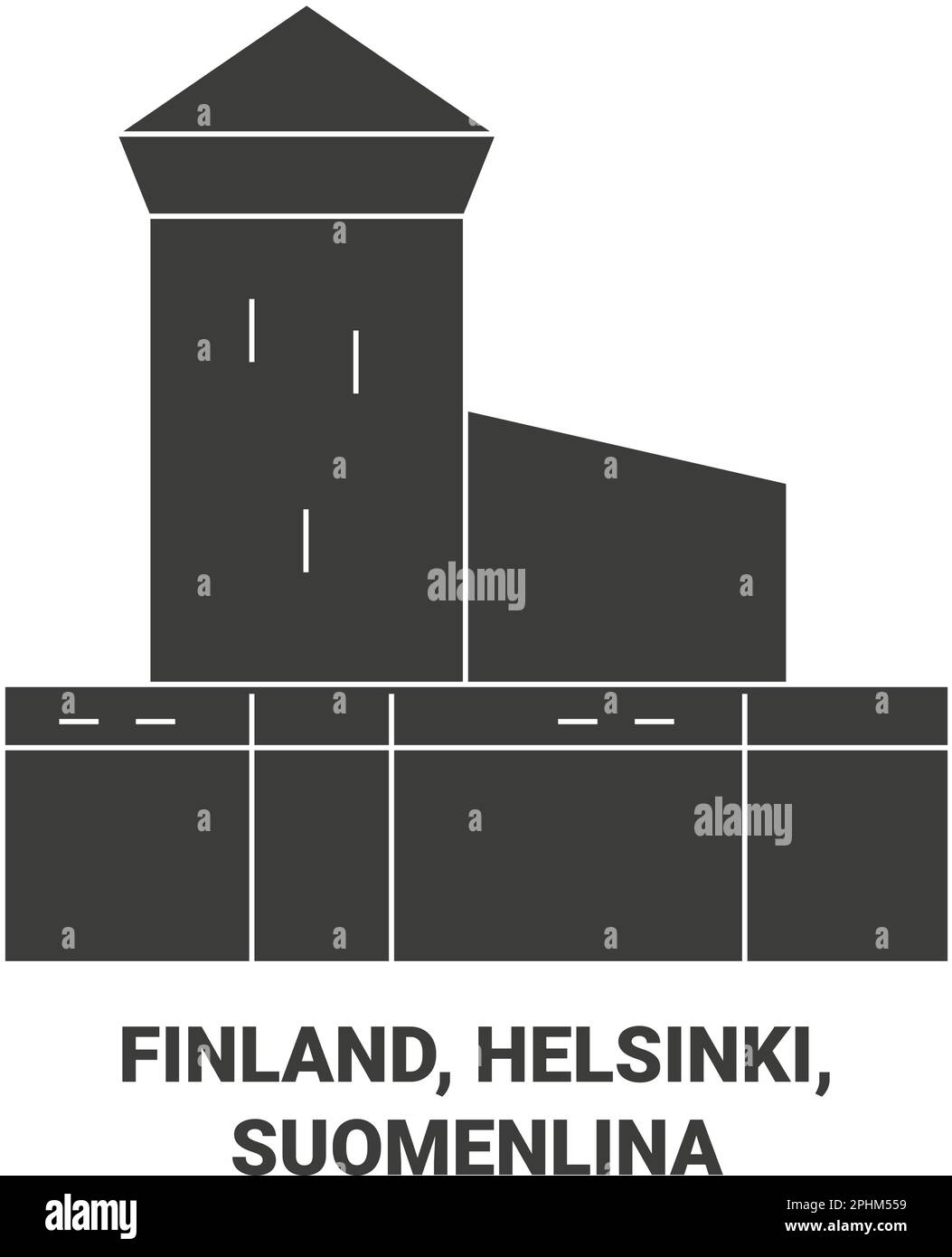 Finlande, Helsinki, , Suomenlina Voyage repère illustration vecteur Illustration de Vecteur