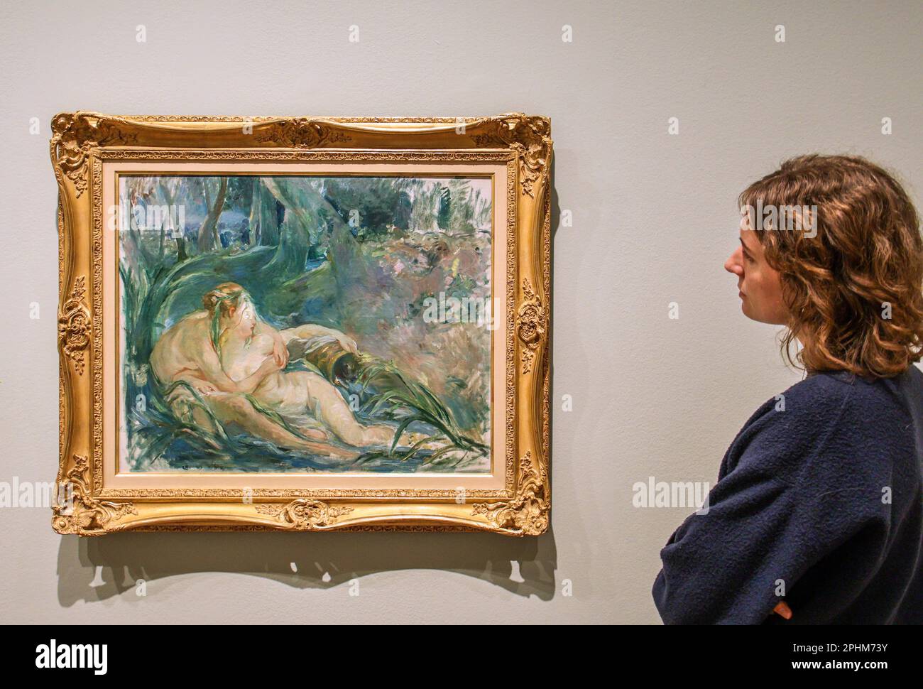 Londres, Royaume-Uni. 29th mars 2023. Deux nymphes, d'Apollon révélant sa Divinité à la Sheperdess Issé [afterBoucher] (1892) huile sur toile Musée Marmottan Monet, ParisLa première grande exposition britannique de Berthe Morisot depuis 1950.en partenariat avec le Musée Marmottan Monet, Paris, beaucoup n'ont jamais vu avant au Royaume-Uni, Galerie de photos de Dulwich du 31 mars au 10 septembre 2023. Crédit : Paul Quezada-Neiman/Alay Live News Banque D'Images