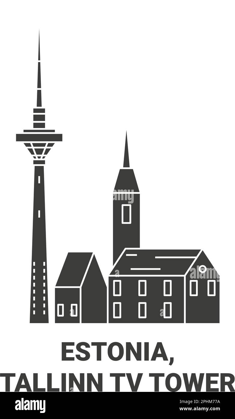 Estonie, Tallinn TV Tower Voyage illustration vecteur Illustration de Vecteur