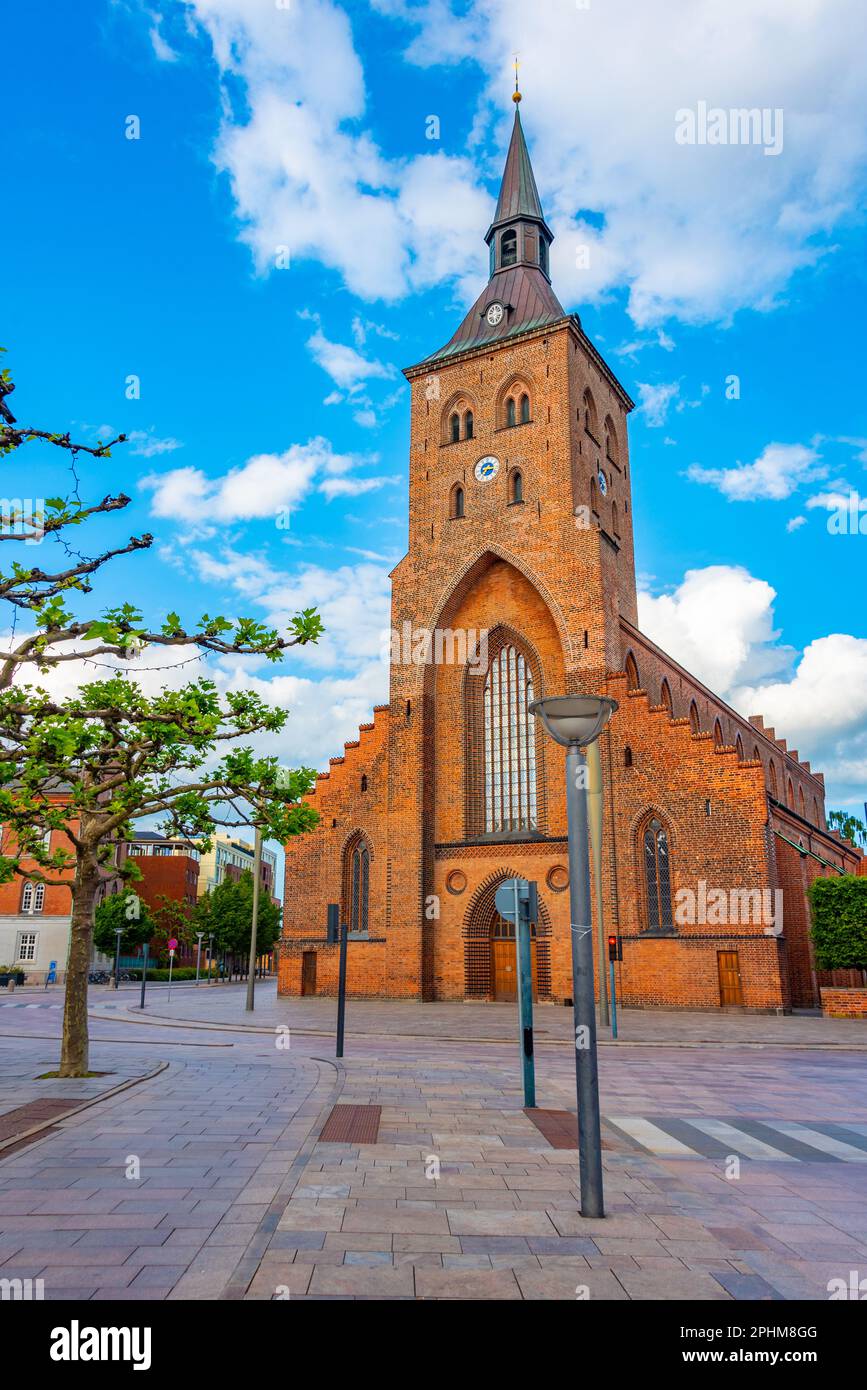 St. Cathédrale de Canute dans la ville danoise d'Odense. Banque D'Images