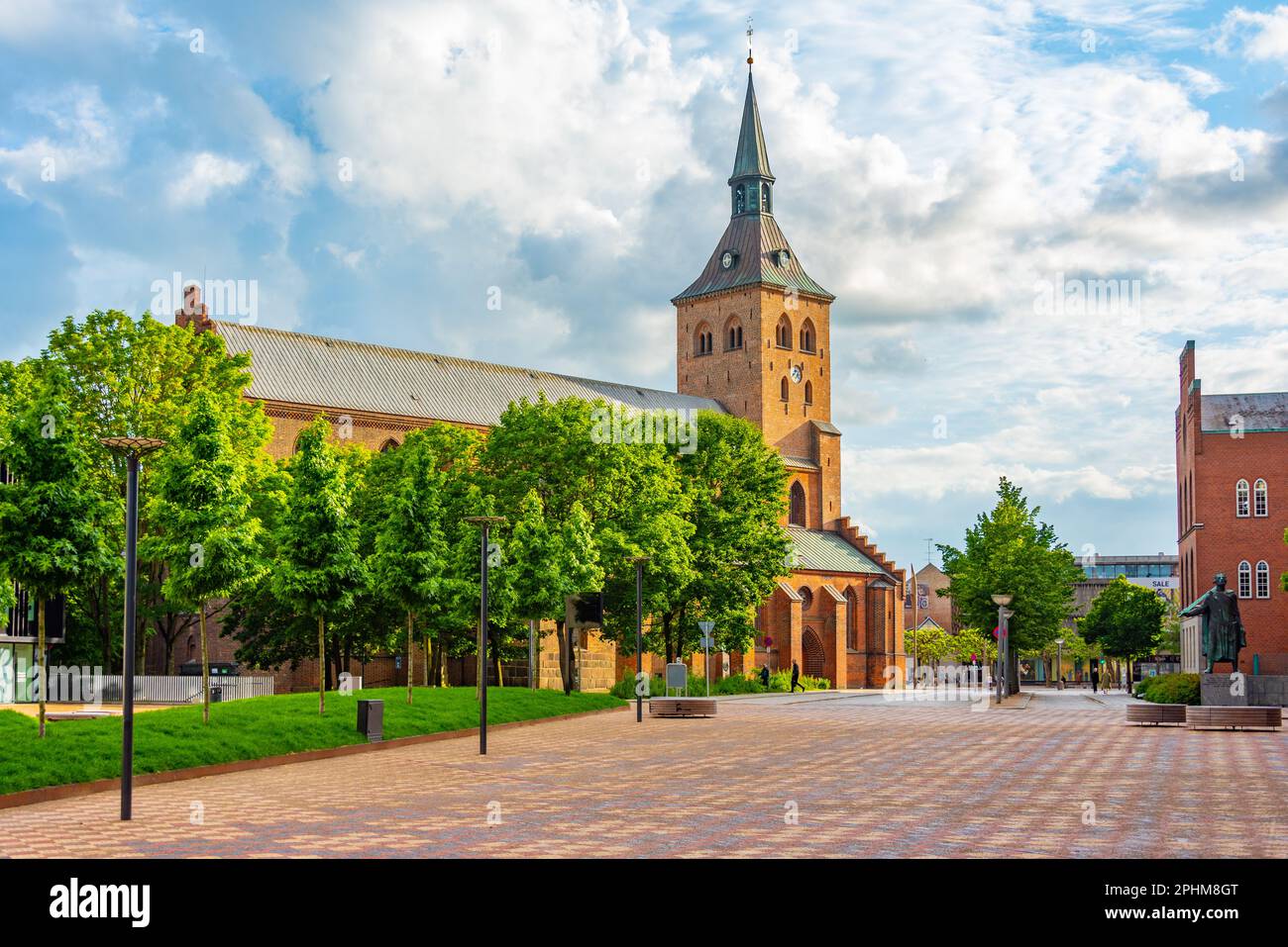 St. Cathédrale de Canute dans la ville danoise d'Odense. Banque D'Images