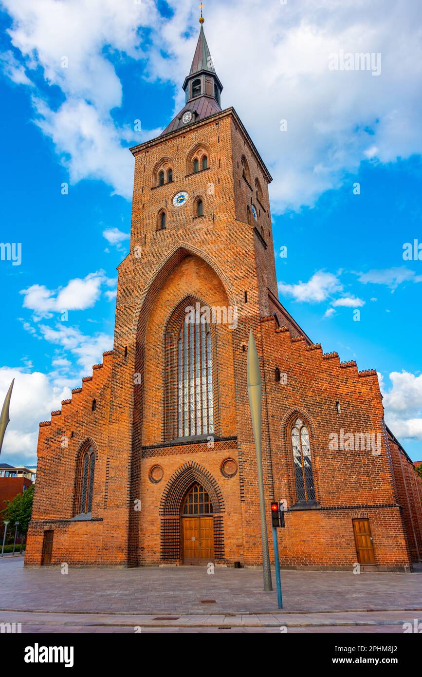 St. Cathédrale de Canute dans la ville danoise d'Odense. Banque D'Images