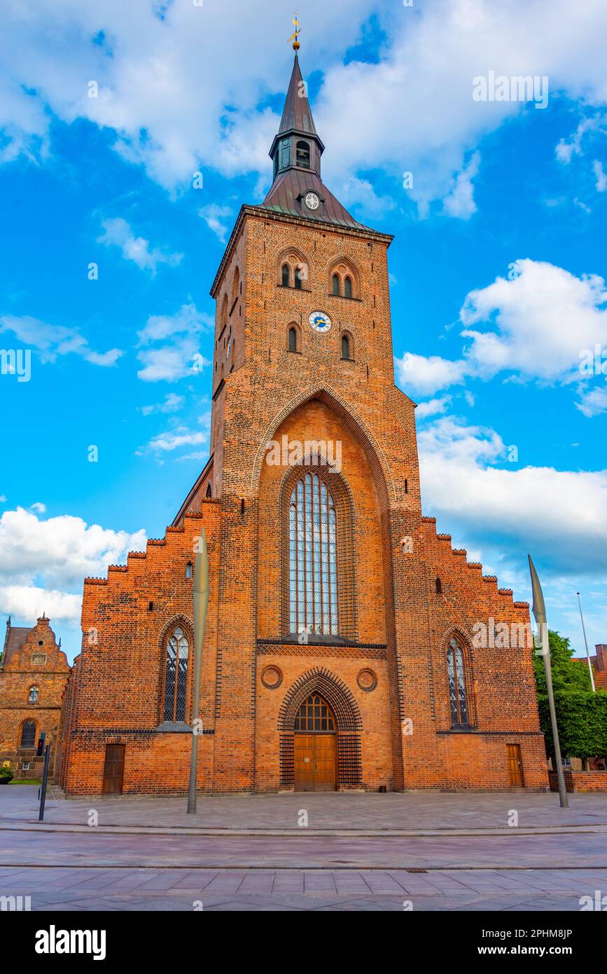 St. Cathédrale de Canute dans la ville danoise d'Odense. Banque D'Images