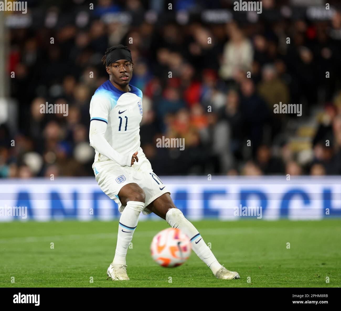 Londres, Royaume-Uni. 28th mars 2023. Noni Madueke d'Angleterre lors du match international de l'UEFA Under21 à Craven Cottage, Londres. Le crédit photo devrait se lire: David Klein/Sportimage crédit: Sportimage/Alay Live News Banque D'Images