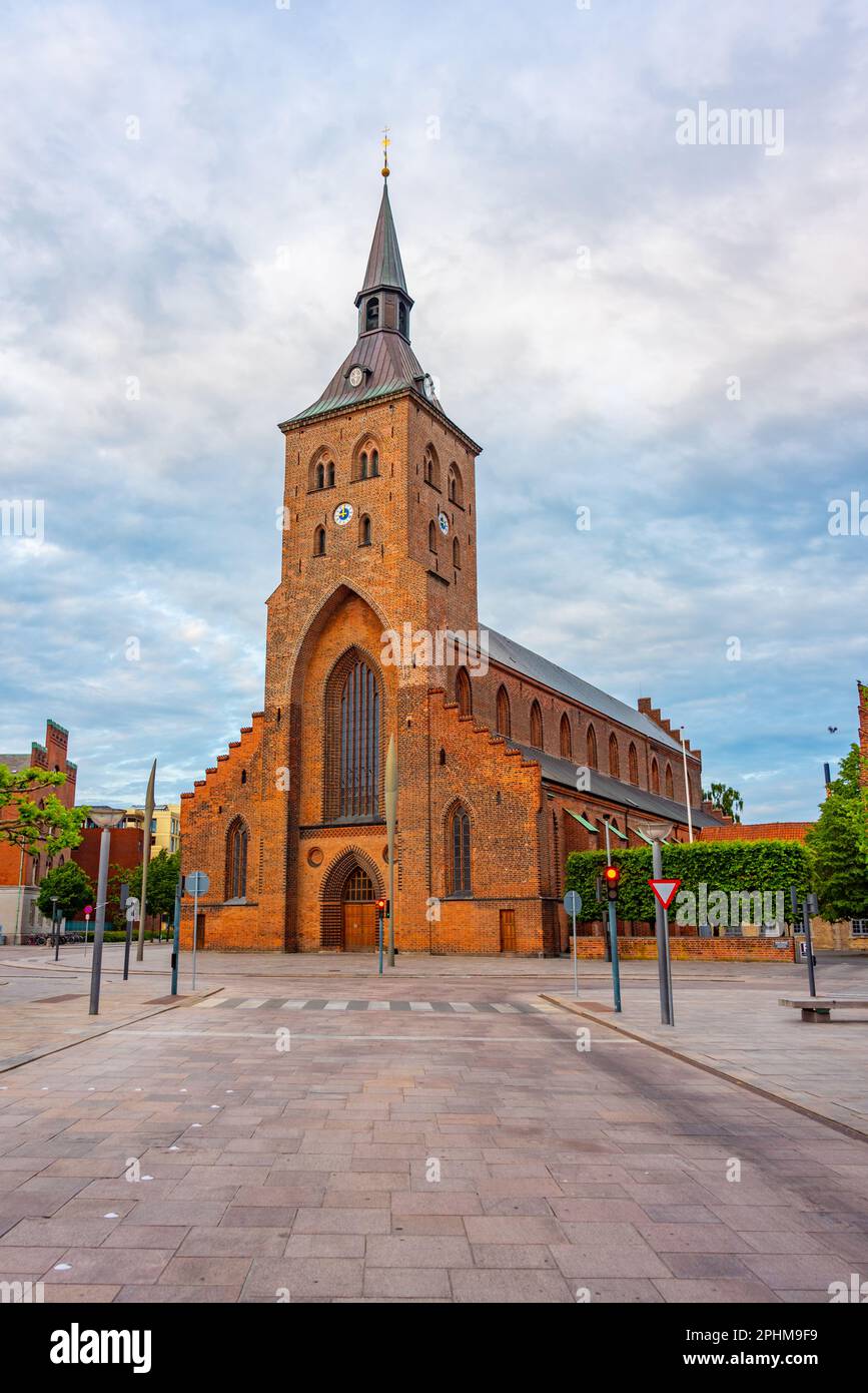 St. Cathédrale de Canute dans la ville danoise d'Odense. Banque D'Images