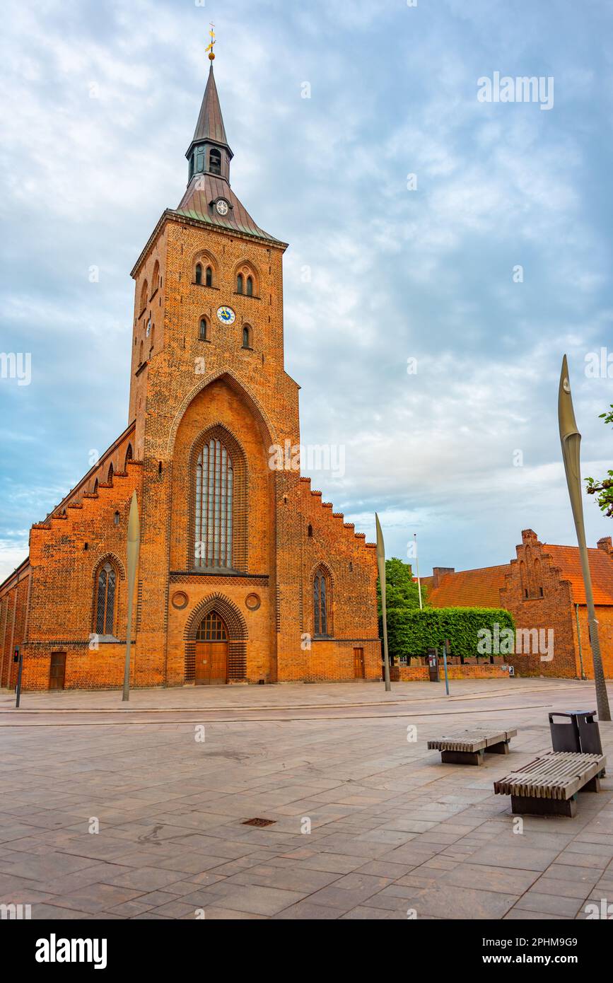 St. Cathédrale de Canute dans la ville danoise d'Odense. Banque D'Images