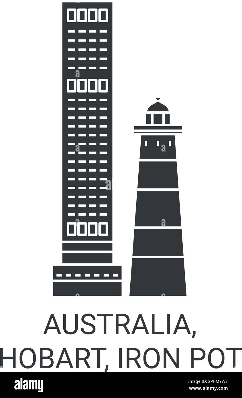 Illustration vectorielle de l'Australie, Hobart, Iron Pot Travel Illustration de Vecteur