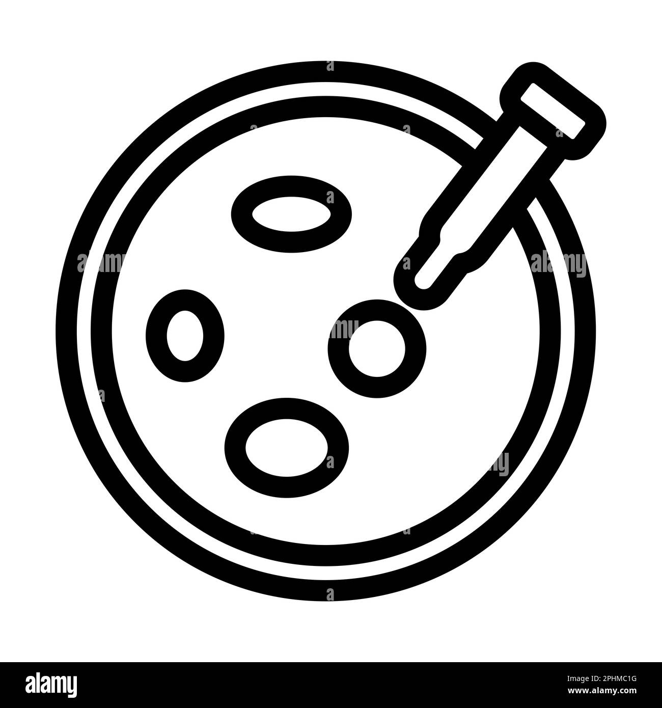 Icône Vector Thick Line pour boîte de Pétri à usage personnel et commercial. Banque D'Images