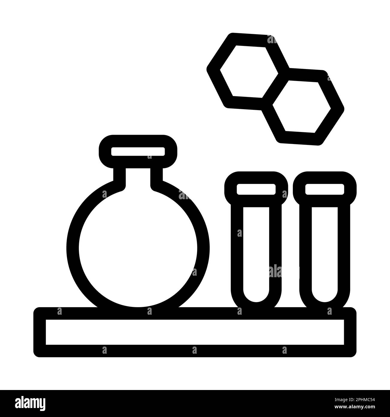 Icône Vector Thick Line de laboratoire médical pour usage personnel et commercial. Banque D'Images