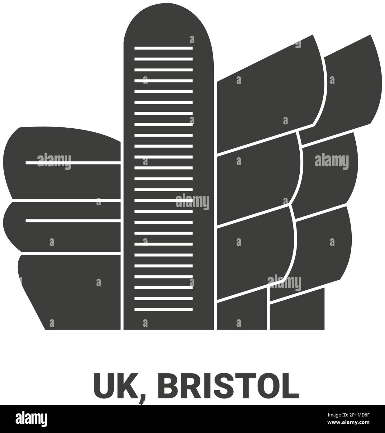 Angleterre, illustration vectorielle de voyage de Bristol Illustration de Vecteur