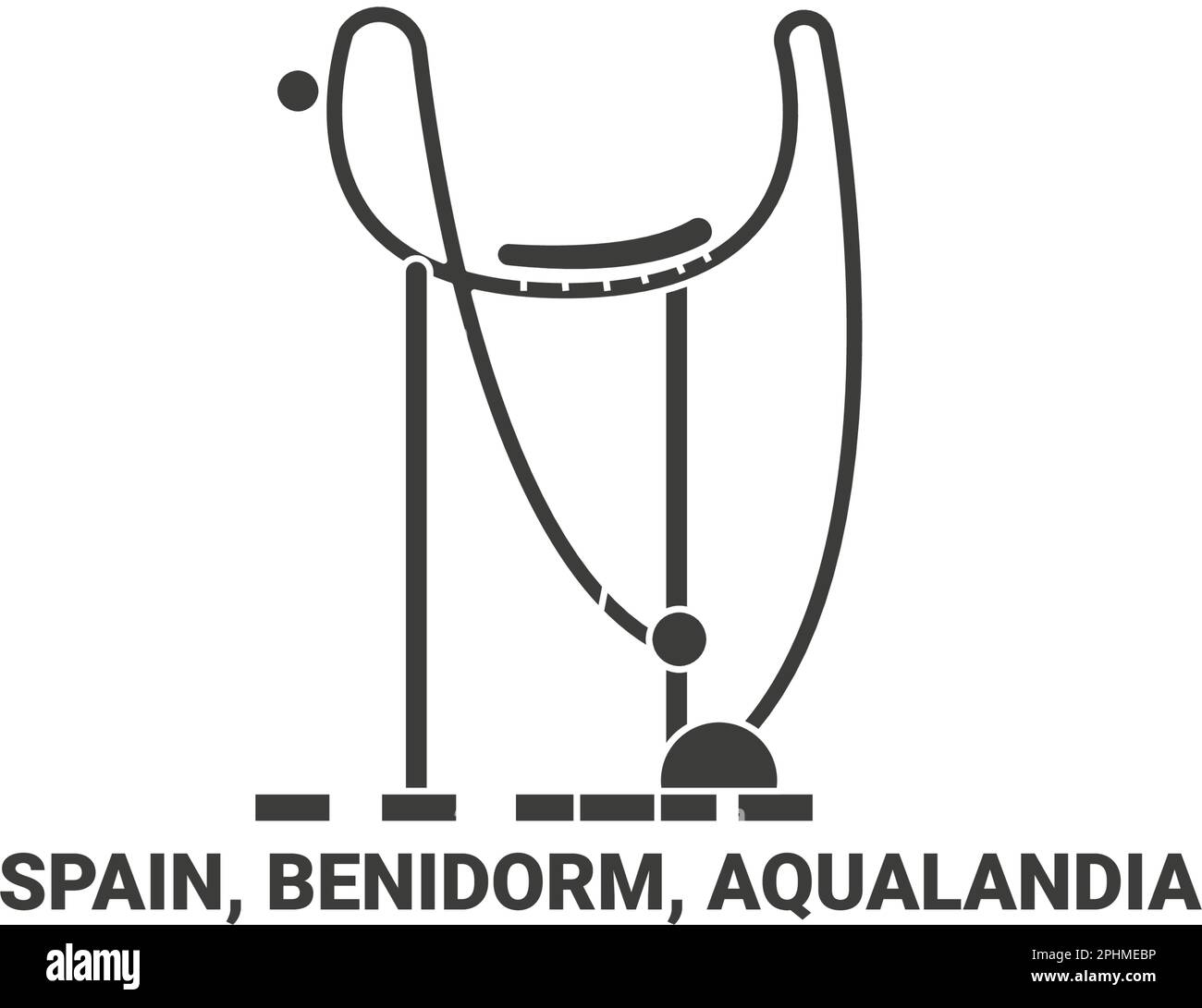 Espagne, Benidorm, Aqualandia, voyage illustration vecteur Illustration de Vecteur