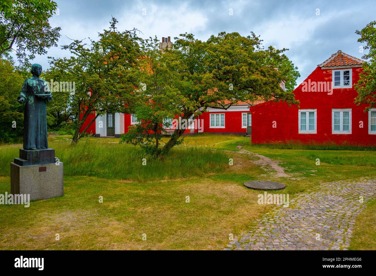 Anchers Hus dans la ville danoise Skagen. Banque D'Images