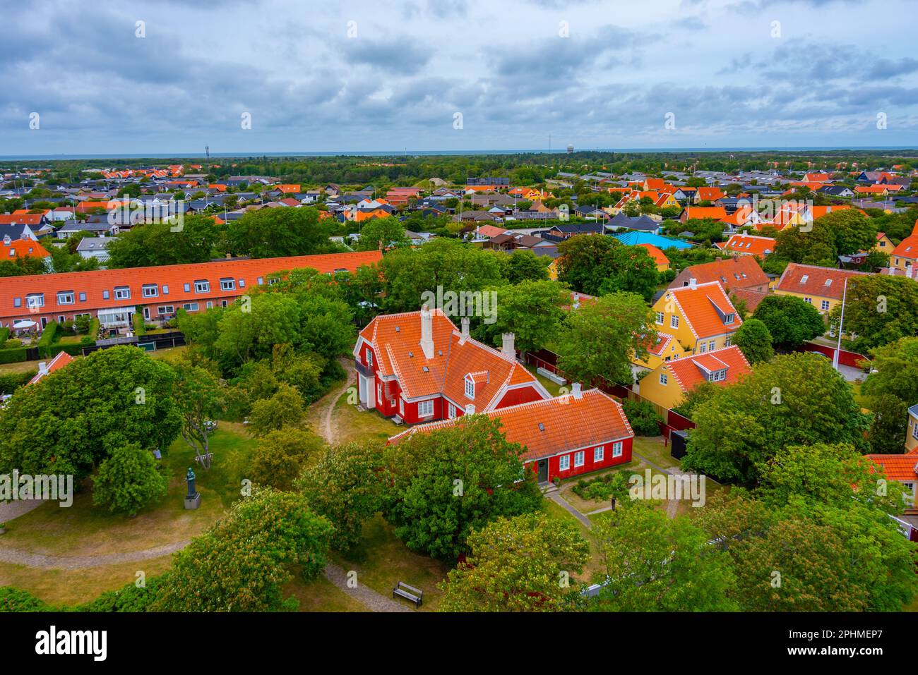 Anchers Hus dans la ville danoise Skagen. Banque D'Images