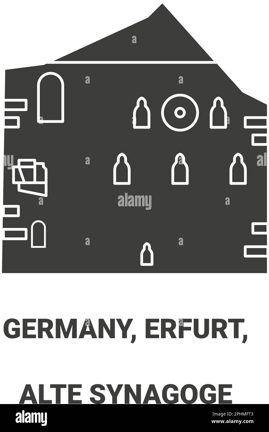 Allemagne, Erfurt, Alte Synagoge Voyage repère illustration vecteur Illustration de Vecteur