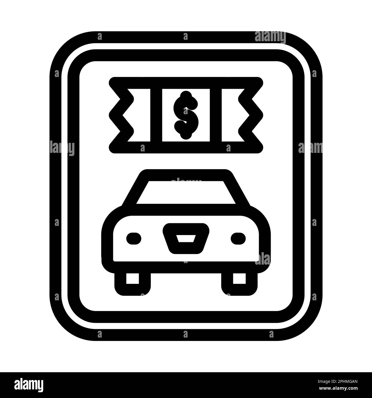 Icône Ticket Vector Thick Line à usage personnel et commercial. Banque D'Images