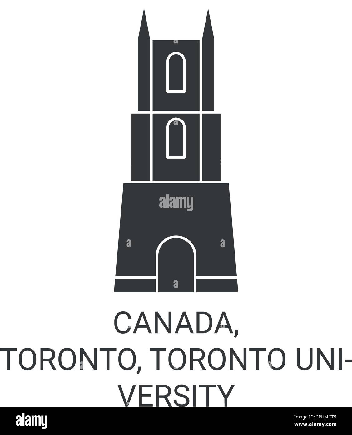Canada, Toronto, Toronto Université de voyage illustration vectorielle historique Illustration de Vecteur