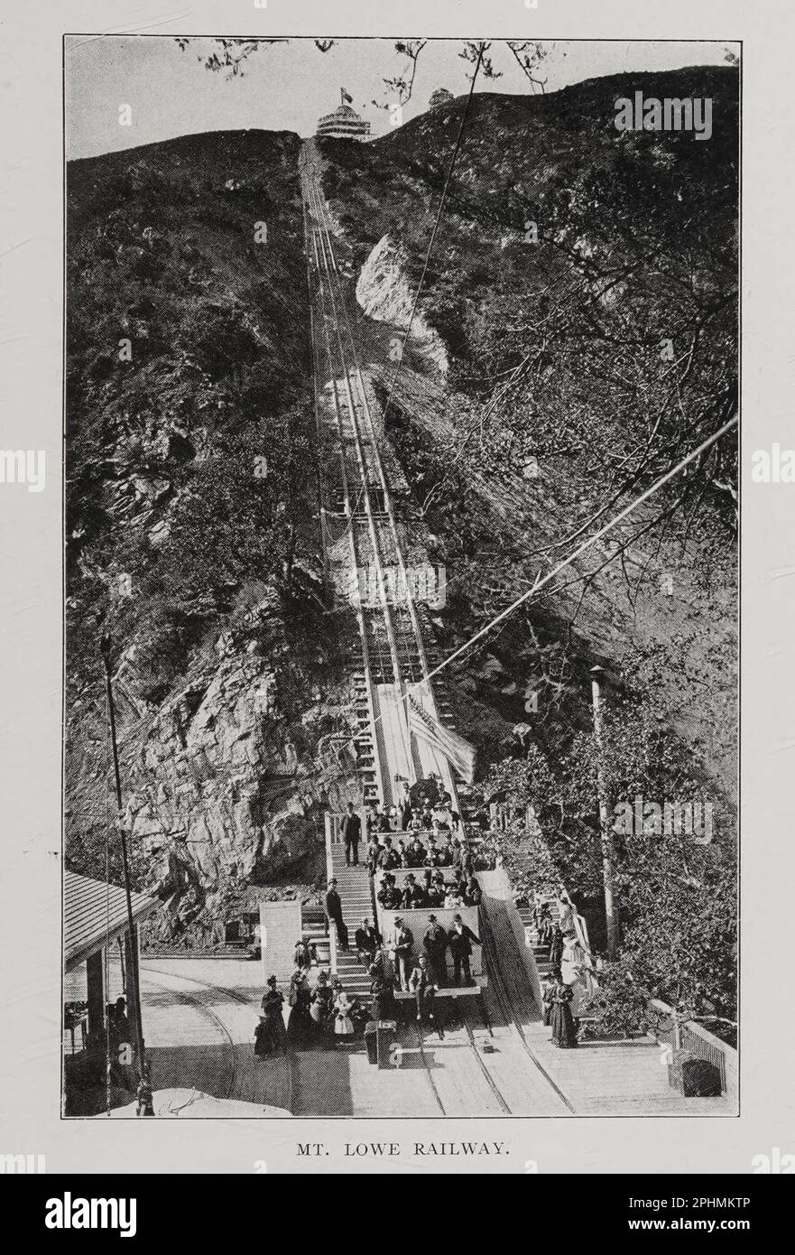 Mt. Lowe Railway du livre ' california, Romantic and Beautiful ' par George Wharton James Date de publication 1914 Editeur la société de page Banque D'Images