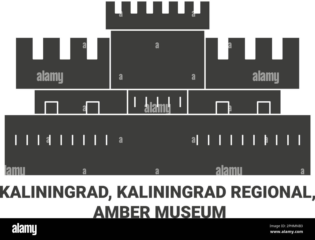 Russie, Kaliningrad, région de Kaliningrad, Amber Museum Voyage illustration vectorielle Illustration de Vecteur