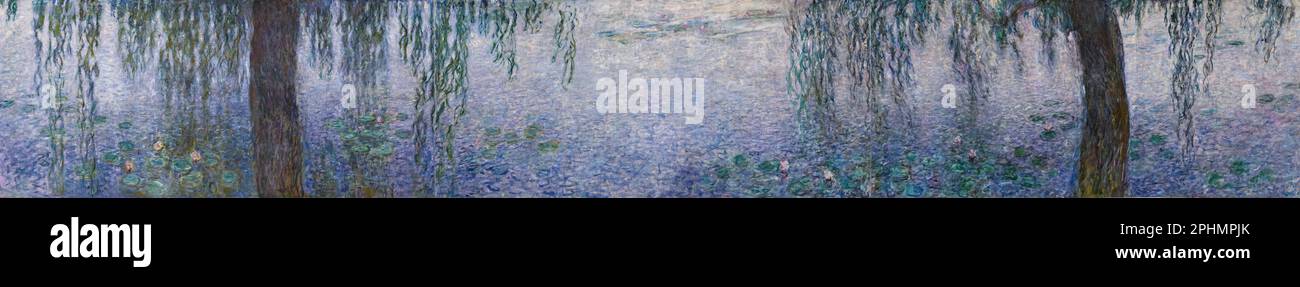 Claude Monet, les Lies d'eau : matin clair avec des Willows, peinture, 1915-1926 Banque D'Images