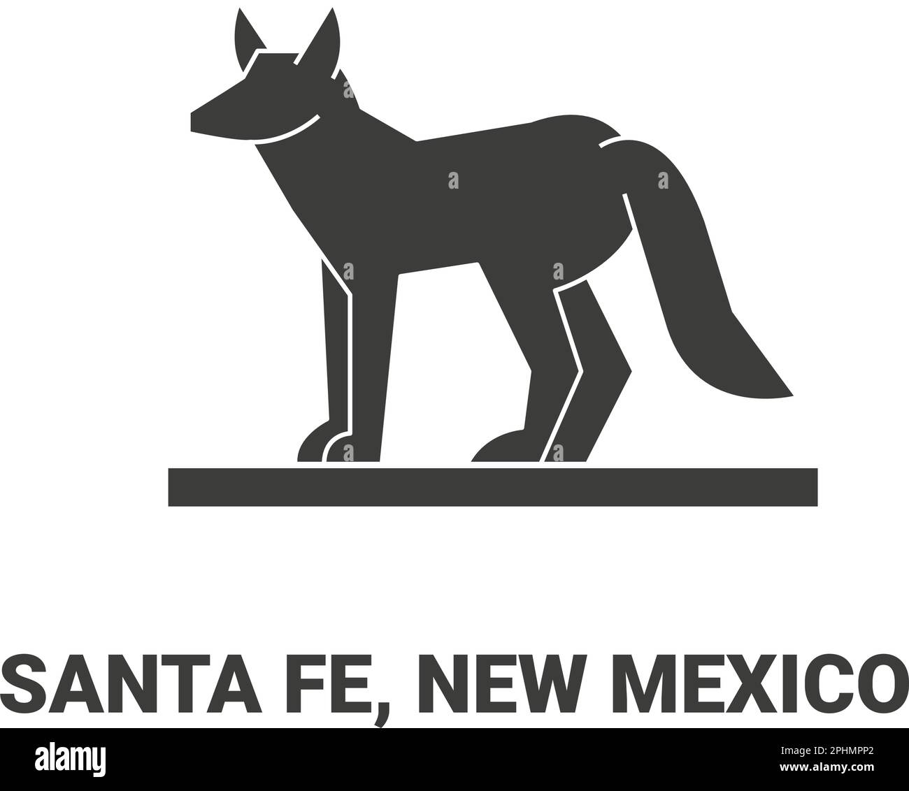 Etats-Unis, Santa Fe, Nouveau-Mexique Voyage repère illustration vecteur Illustration de Vecteur