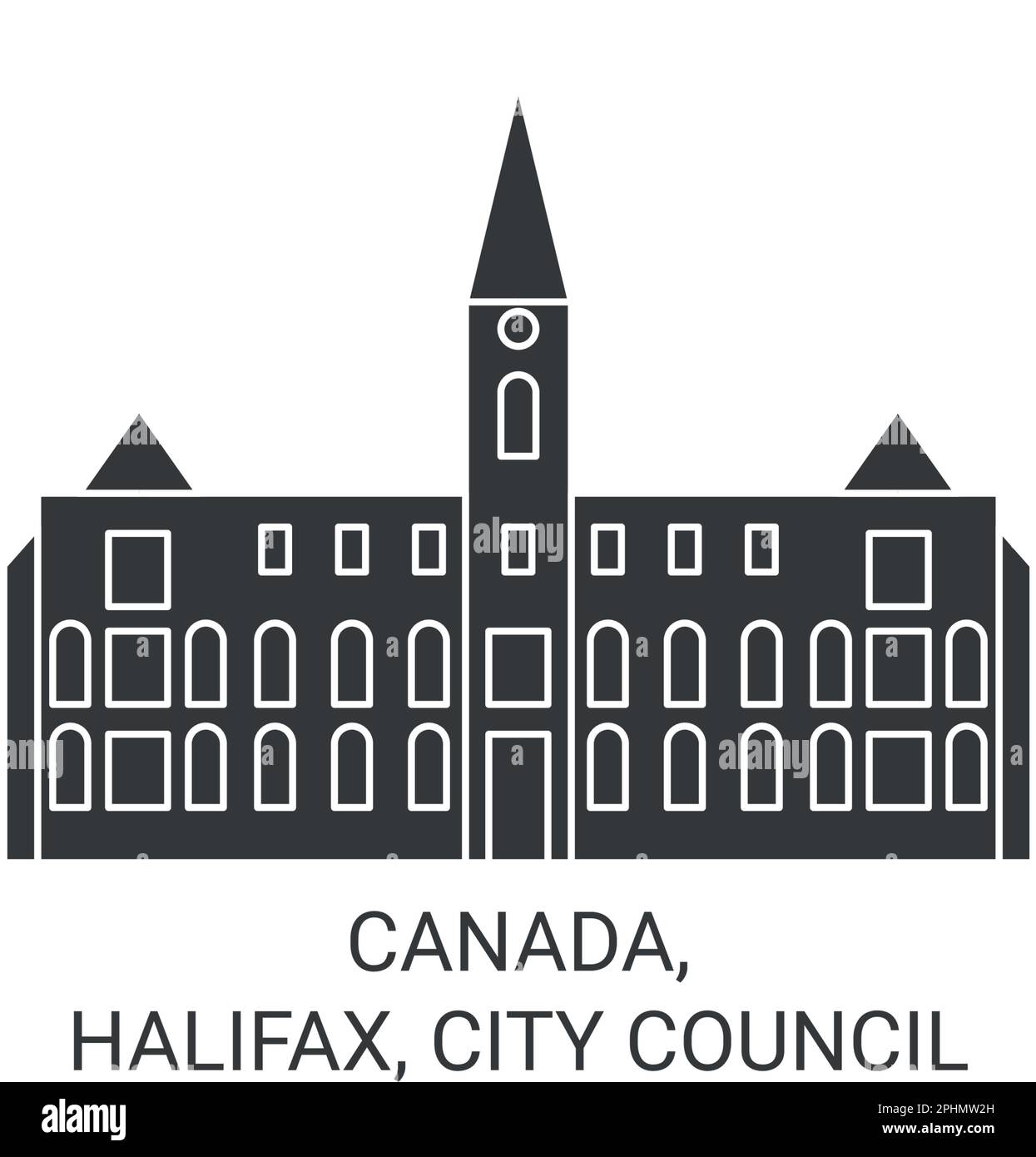 Canada, Halifax, City Council illustration du vecteur de voyage Illustration de Vecteur
