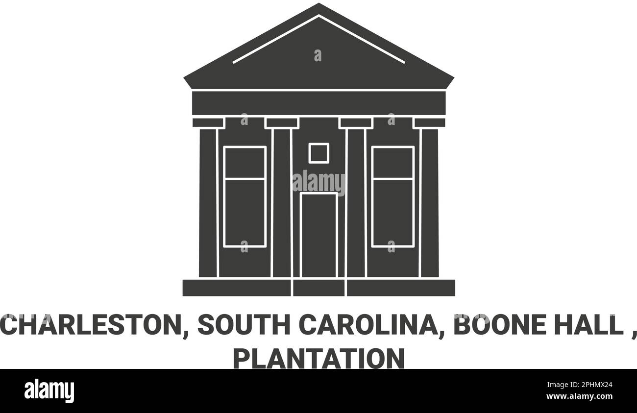 Etats-Unis, Charleston, Caroline du Sud, Boone Hall , Plantation voyage illustration vecteur Illustration de Vecteur