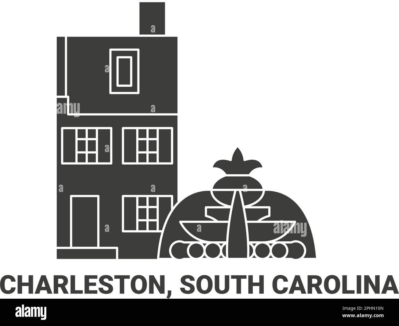 Etats-Unis, Charleston, Caroline du Sud Voyage illustration vecteur Illustration de Vecteur