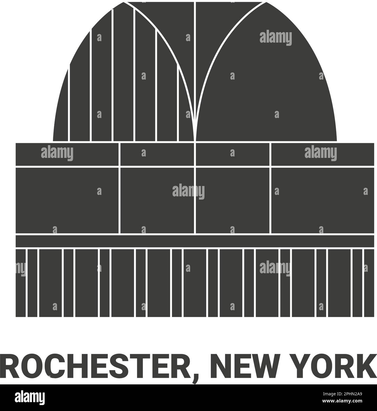 Illustration vectorielle de voyage aux États-Unis, Rochester, New York Illustration de Vecteur