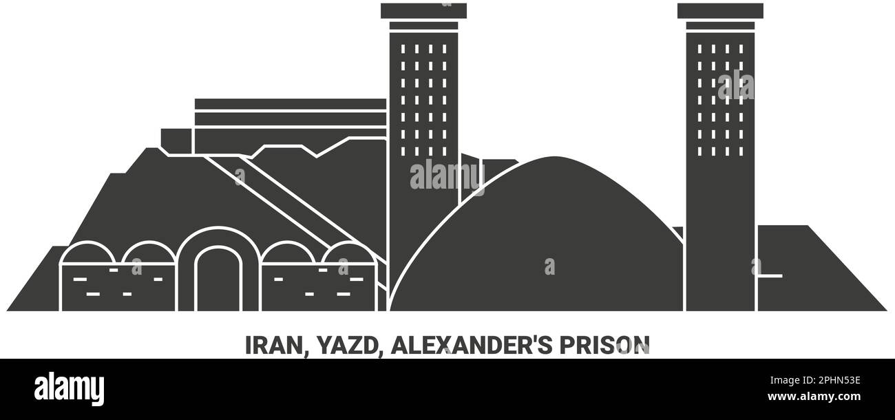 Iran, Yazd, Alexander's prison Voyage repère illustration vecteur Illustration de Vecteur