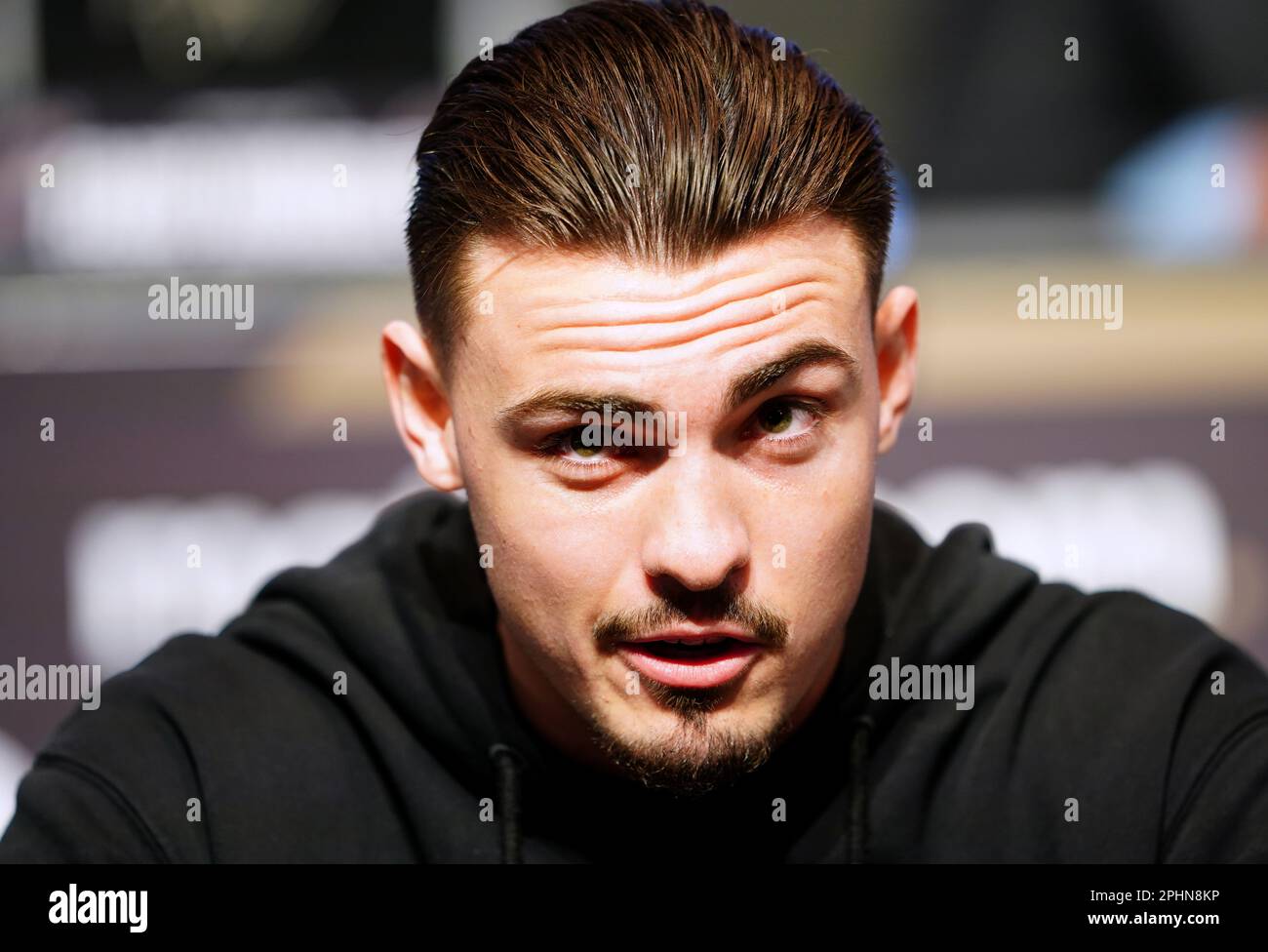 John Hedges lors d'une conférence de presse au Nobu Hotel London Portman Square, Londres. Date de la photo: Mercredi 29 mars 2023. Banque D'Images