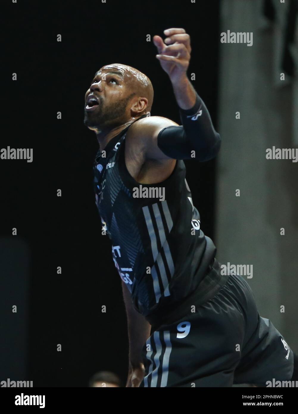 Alex TYUS de LDLC ASVEL lors de la coupe française, Top 8, quart de finale du match de basket-ball entre LDLC ASVEL et Cholet basket sur 18 mars 2023 à l'Arena Loire à Trelaze, France - photo Laurent Lairys / DPPI Banque D'Images