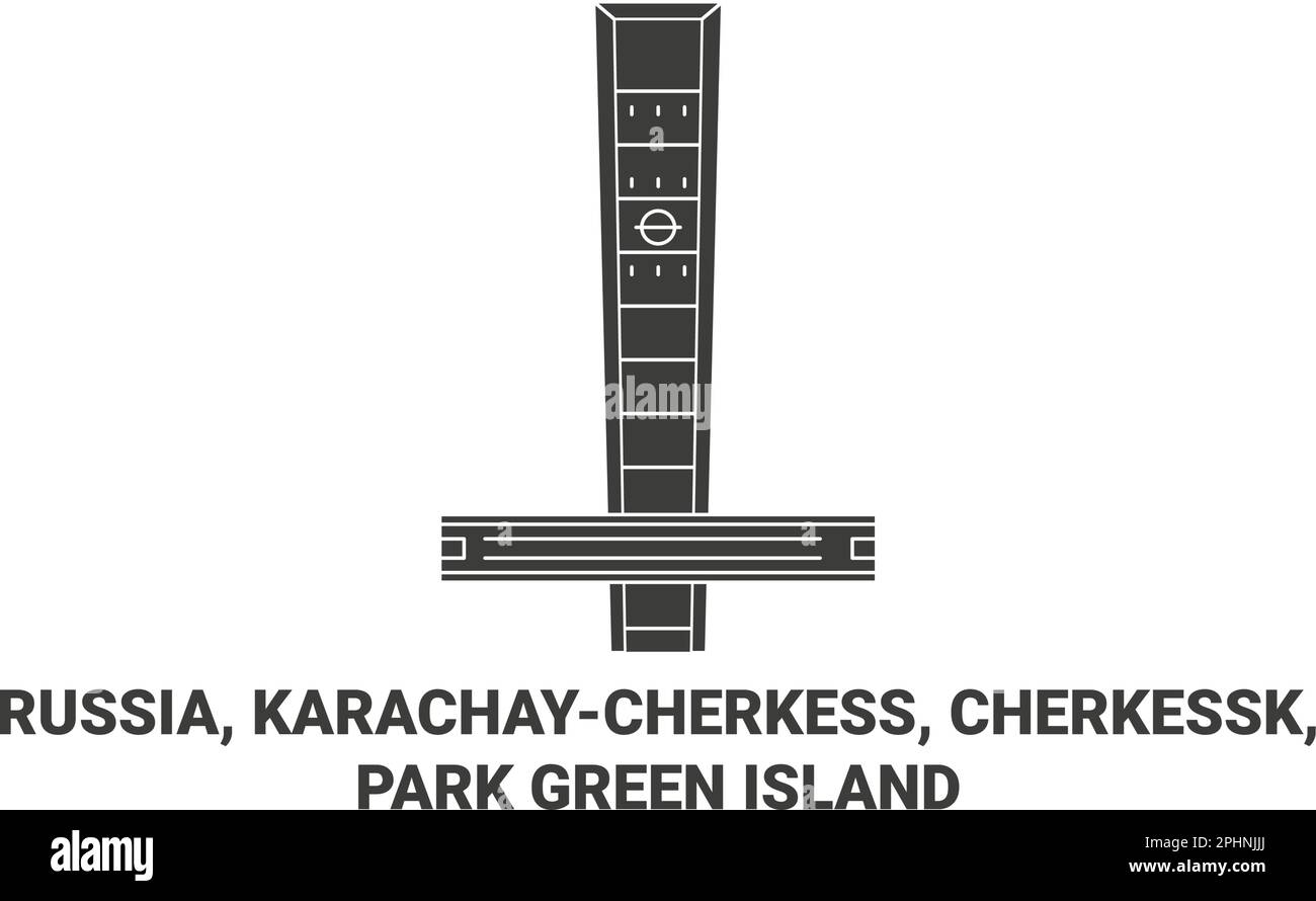 Russie, Karachaycherkess, Cherkessk, Park Green Island Voyage illustration vecteur Illustration de Vecteur
