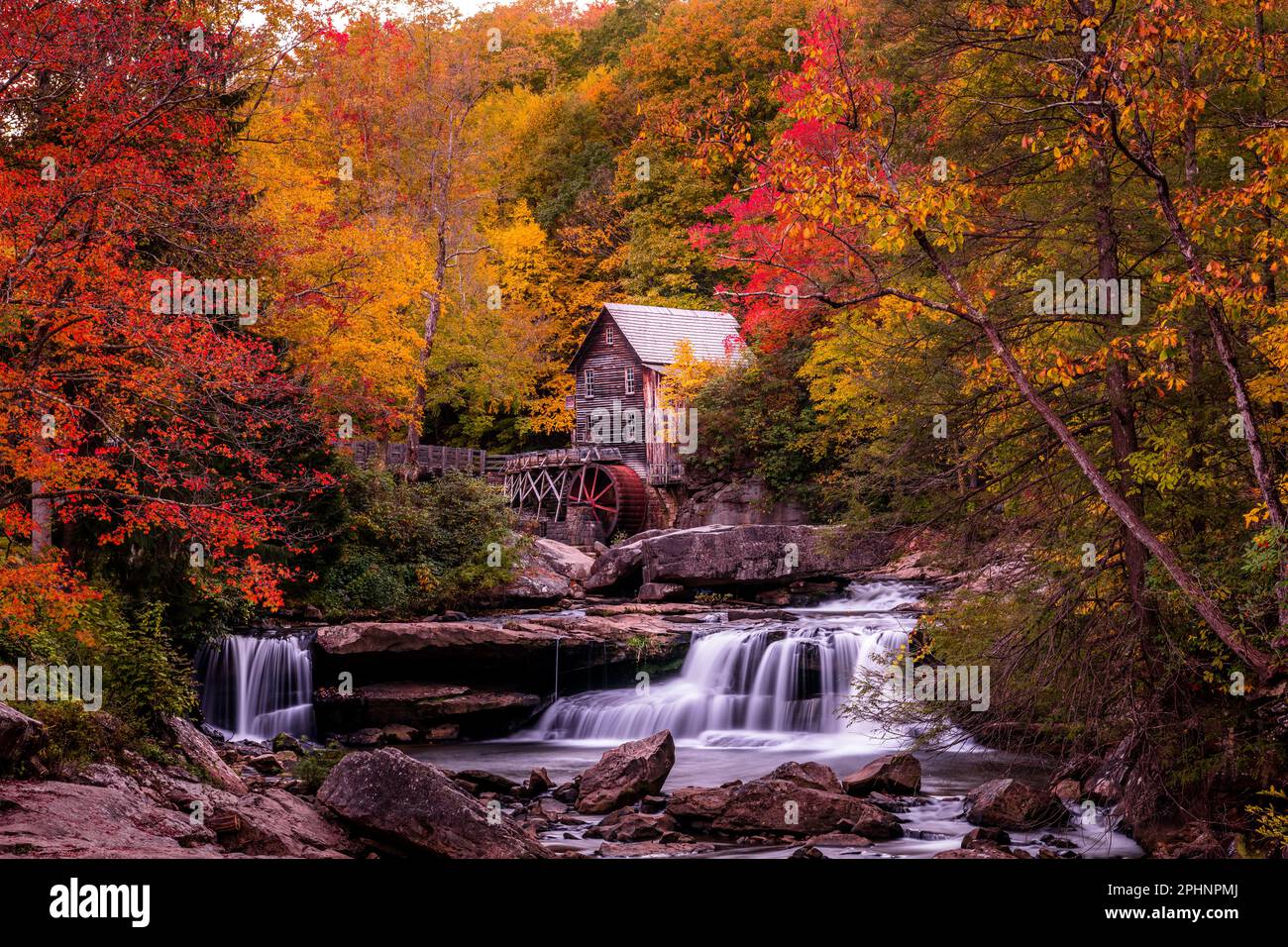 Moulin à broute de Virginie-Occidentale en automne Banque D'Images