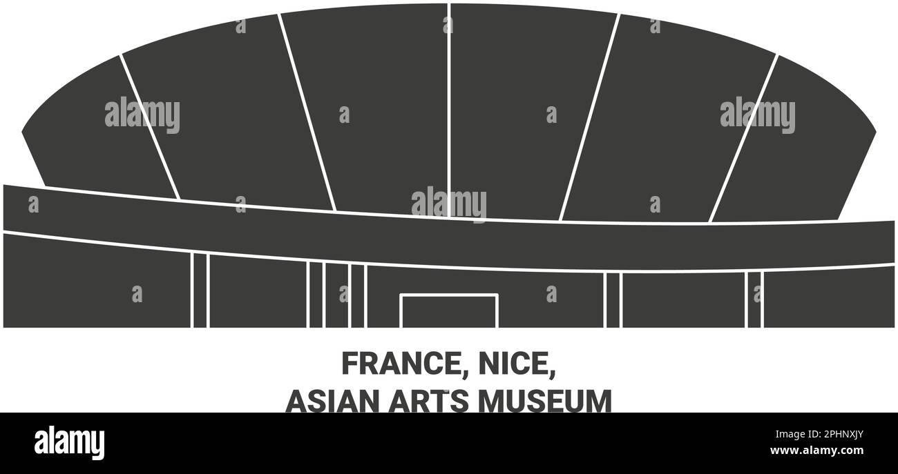 France, Nice, Asian Arts Museum voyage illustration vectorielle Illustration de Vecteur