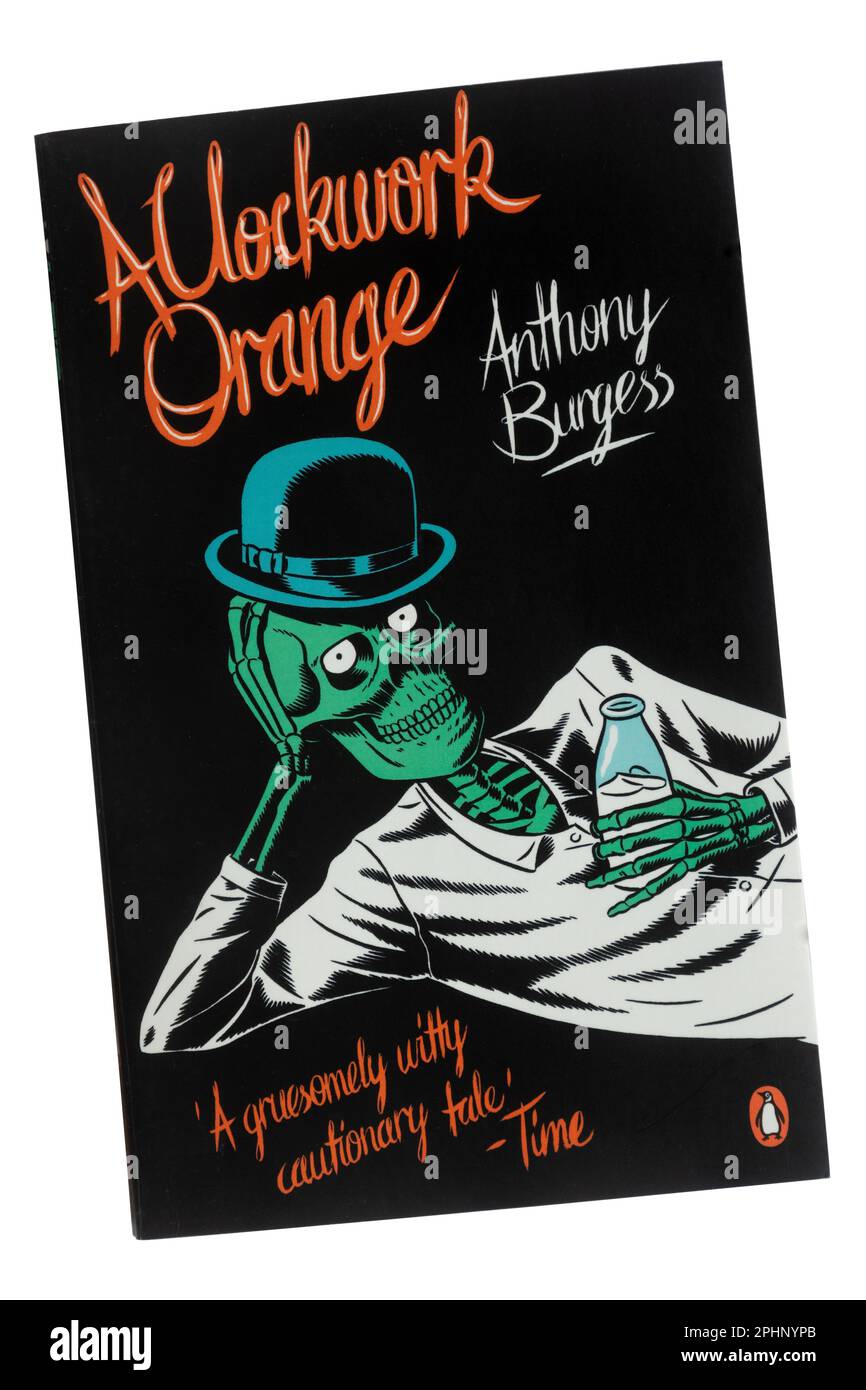 Un livre Orange classique de Clockwork par Anthony Burgess, un roman à livre de poche Banque D'Images
