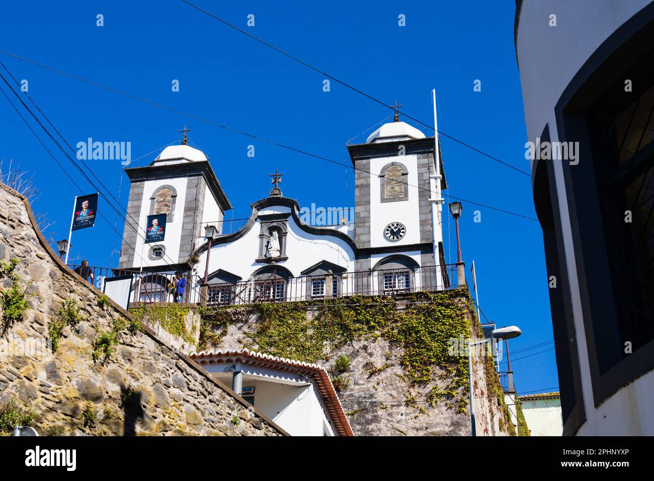 L'église notre-Dame du Mont, Igreja de Nossa Senhora Monte, Monte, Funchal, Madère, Portugal Banque D'Images